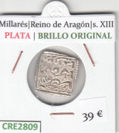 CRE2809 MONEDA MILLARES REINO DE ARAGON S. XIII PLATA - Otros & Sin Clasificación