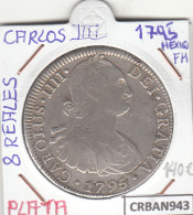 CRBAN943 MONEDA ESPAÑA CARLOS IV 8 REALES 1795 MEXICO PLATA - Otros & Sin Clasificación