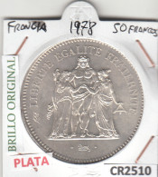 CR2510 MONEDA FRANCIA 50 FRANCOS 1978 PLATA BRILLO ORIGINAL - Andere - Europa