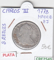 MONEDA ESPAÑA 2 REALES MADRID CARLOS IV 1778 - Otros & Sin Clasificación