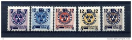 Suède  :  Yv  116-20  * - Unused Stamps