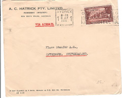 Australia, Cp3,1951, Cover From Sydney > Oftringen Switzerland, Siehe Scans! - Covers & Documents