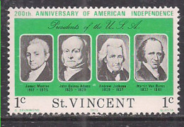 St Vincent 1976 QE2 1c  Anniv. American Indep.MNH SG 457 ( E1374 ) - St.Vincent (...-1979)