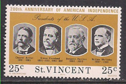 St Vincent 1976 QE2 25c Anniv. American Indep.MNH SG 461 ( E897 ) - St.Vincent (...-1979)