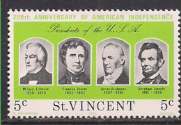 St Vincent 1976 QE2 5c Anniv. American Indep.MNH SG 459 ( D1484 ) - St.Vincent (...-1979)