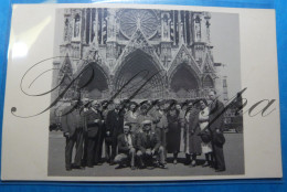 Voyage 4-5-6 Juin 1939 Cathedrale De Reims Famille Et Amis Belges En Vacances En France Carte Photo - Couples