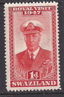 Swaziland 1947 KGV1 1d Royal Visit MNH SG 42 ( L1463 ) - Swaziland (...-1967)