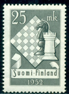 1952 Chess Olympiad Helsinki,Schach,Chess Board,Finland,412 ,MNH - Echecs