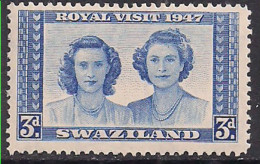 Swaziland 1947 KGV1 3d Royal Visit MNH SG 44 ( L1353 ) - Swaziland (...-1967)