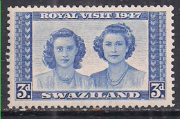 Swaziland 1947 KGV1 3d Royal Visit MNH SG 44 ( M1162 ) - Swaziland (...-1967)