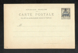 CM 72 - Zanzibar - Entier- Carte Postale - 1anna / 10c Noir Type Sage - Neufs
