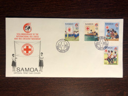 SAMOA FDC COVER 1989 YEAR RED CROSS HEALTH MEDICINE STAMPS - Samoa