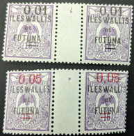 N°26a & 29a** Variété Et Interpanneau , 'wa' De WALLIS étroit Tenant à Normal - Unused Stamps