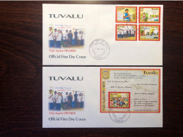 TUVALU FDC COVER 2004 YEAR AIDS SIDA HEALTH MEDICINE STAMPS - Tuvalu