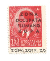 (COLONIE E POSSEDIMENTI) 1941, ZONA FIUMANO KUPA, ZOFK - Francobollo Usato (CAT. SASSONE N.4) - Fiume & Kupa