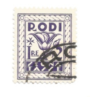 (COLONIE E POSSEDIMENTI) 1932, EGEO, SEGNATASSE, 2 Lire - Francobollo Usato (CAT. SASSONE N.9) - Egeo