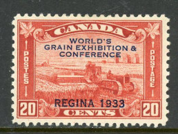 -Canada-1933-"World Grain Exhibition"  MH(*) - Unused Stamps