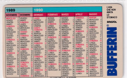 Calendarietto - Bufferrin - Bristol - Anno 1989 - Petit Format : 1981-90
