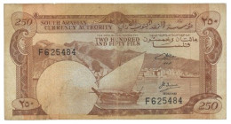 Yemen Democratic Republic - 250 Fils - ND (  1965 ) - Pick 1.b - Sign. 2 - Serie F6 - South Arabian Currency Authority - Yémen