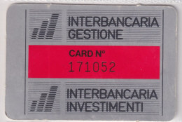 Calendarietto - Interbancaria Card - Anno 1985 - Small : 1981-90