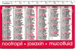 Calendarietto - Nootropil - Josaxin - Mucofluid - Anno 1990 - Small : 1981-90