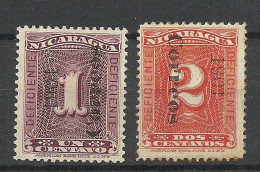 NICARAGUA 1901 Michel 136 - 137 * OPT In Different Postition - Nicaragua