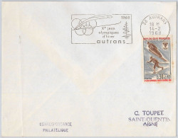 51149 - FRANCE - POSTAL HISTORY - 1968 Winter Olympic Postmark On Cover - Hiver 1968: Grenoble
