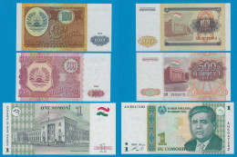 TADSCHIKISTAN - TAJIKISTAN 1, 100, 500 Rubels 1994/1999    (18255 - Other - Asia