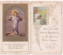Calendarietto - Scuola Apostolica Del S.cuore - Albino - Bergamo - Anno 1940 - Petit Format : 1921-40