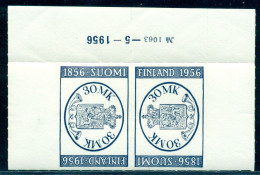 Finland 1956 Stamp Centenary,coat Of Arms,Finlandia 56,457,MNH,Tete-beche - Neufs