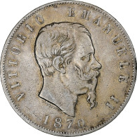 Italie, Vittorio Emanuele II, 5 Lire, 1870, Milan, Argent, TB+, KM:8.3 - 1861-1878 : Victor Emmanuel II