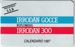 Calendarietto - Biomedica Foscana - Industria Chmica Farmaceutica - Irrodan Gocce - Anno 1987 - Petit Format : 1981-90