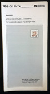 Brazil Brochure Edital 1992 03 Hanseniase Health Without Stamp - Cartas & Documentos