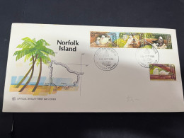 15-2-2024 (4 X 19) Norfolk FDC 1980 - Birds Of Norfolk Islands (4 Stamps) - Ile Norfolk