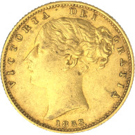 Royaume-Uni-Souverain Victoria  1853 Londres - 1 Sovereign