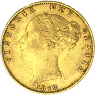 Royaume-Uni-Souverain Victoria  1842 Londres - 1 Sovereign