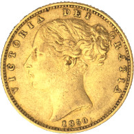 Royaume-Uni-Souverain Victoria  1850 Londres - 1 Sovereign