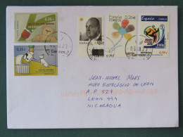 Spain 2023 Cover To Nicaragua - Football - Road Safety - Dog Poop - Storia Postale