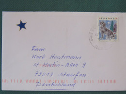 Switzerland 1993 Cover To Germany - Dog - Brieven En Documenten