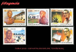 CUBA MINT. 2002-08 CENTENARIO DEL BOTÁNICO CUBANO JUAN TOMÁS ROIG - Nuevos