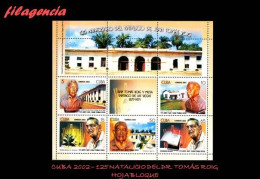 CUBA MINT. 2002-08 CENTENARIO DEL BOTÁNICO CUBANO JUAN TOMÁS ROIG. HOJA BLOQUE - Nuevos