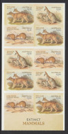 AUSTRALIA 2023 Extinct Mammals,Toolache Wallaby,Thylacinus,Long-tailed Mouse, BOOKLET MINT , MNH (**) - Nuevos