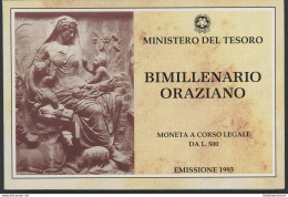 1993 Italia - Repubblica Italiana - 500 Lire Commemorative Orazio - Cartoncino Ufficiale - FDC - 500 Liras