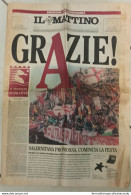 Bf Calcio Il Mattino Edizione Straordinaria Salernitana In Serie A Grazie! 1998 - Libri