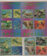 Bhutan 1969,  Insects ,  2 Souvenir Sheets + 8 Stamps , 3D , UNUSUAL - Bhoutan