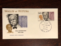 WALLIS & FUTUNA FDC COVER 1985 YEAR SCHWEITZER  HEALTH MEDICINE STAMPS - Covers & Documents