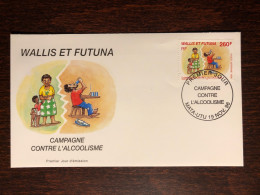 WALLIS & FUTUNA FDC COVER 1996 YEAR ALCOHOLISM HEALTH MEDICINE STAMPS - Covers & Documents