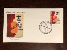 WALLIS & FUTUNA FDC COVER 2011 YEAR ALCOHOLISM HEALTH MEDICINE STAMPS - Lettres & Documents