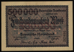 Geldschein Banknote Notgeld Bayern 11 500.000 Mark Länderbanknote 18.8.1923 - I. - Other & Unclassified