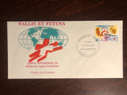 WALLIS & FUTUNA FDC COVER 1991 YEAR DOCTORS WITHOUT BORDERS RED CROSS HEALTH MEDICINE STAMPS - Brieven En Documenten